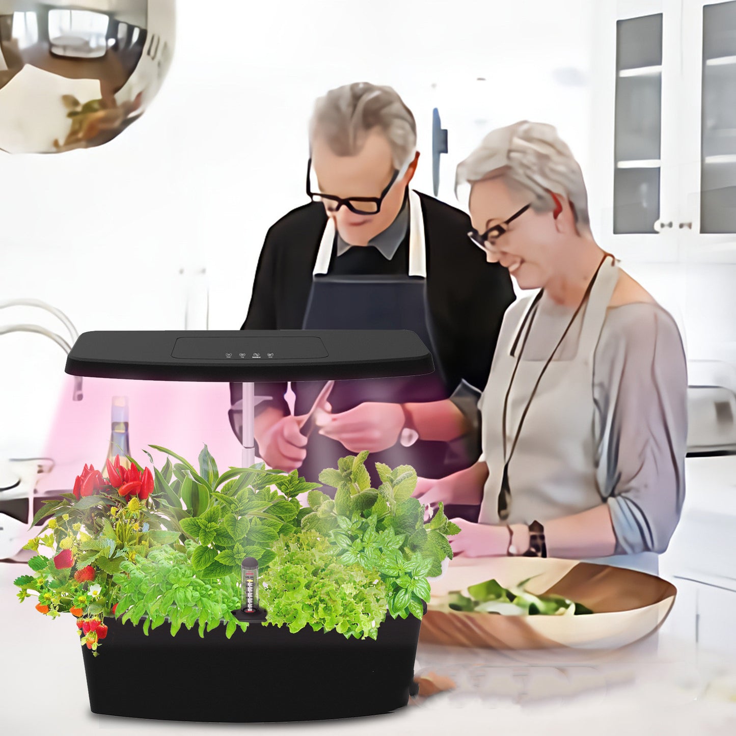 Orrivine LumaPod™ – Elegant Self-Watering Indoor Garden with Smart LED Lighting.